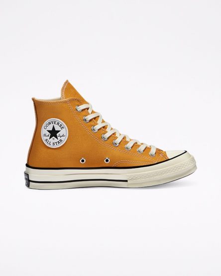 Pánské Boty Vysoké Converse Chuck 70 Vintage Platene Oranžové Kytičkované Černé | CZ SR31N16